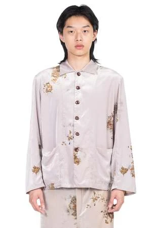 Peng TaiVelvet Chinese Medicine Print Pyjama Jacket