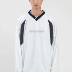 Martine RoseSPORTS PULLOVER - WHITE/NAVY