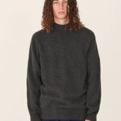 YMCMontand Mock Neck Jumper - Charcoal
