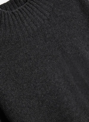 YMCMontand Mock Neck Jumper - Charcoal - Image 5